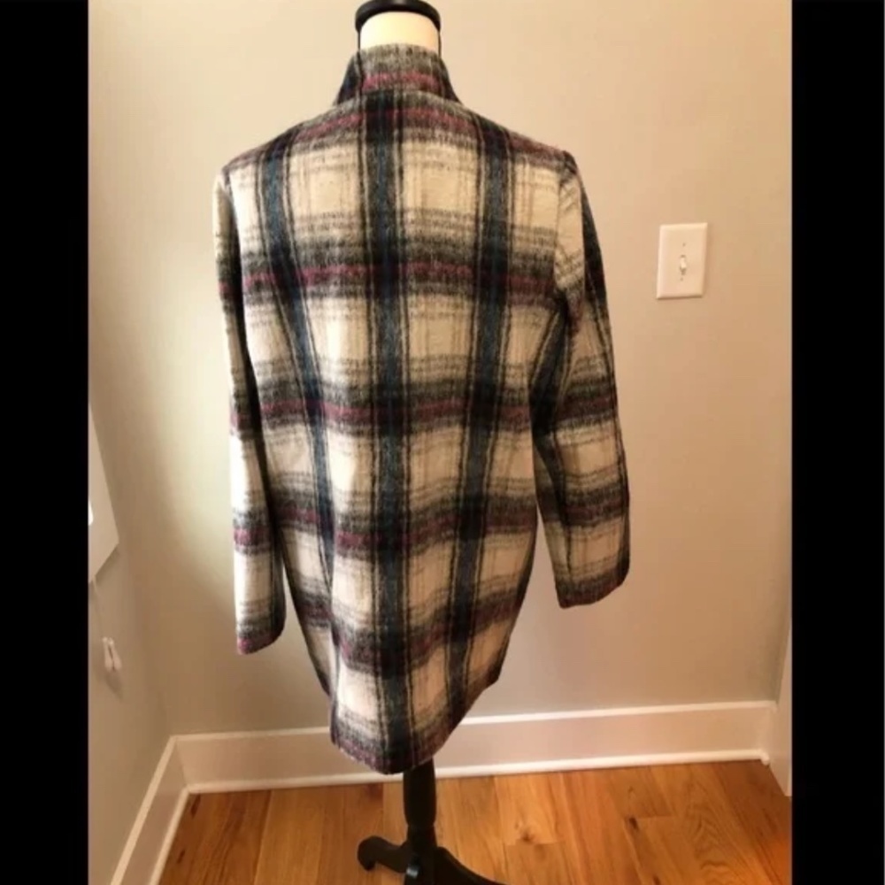Kenneth Cole Jacket Shacket size Medium plaid teal - Picture 12 of 13